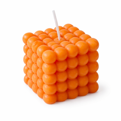 Candela Artigianale Bubble Cube in Cera di Soia – Profumata con Oli Essenziali