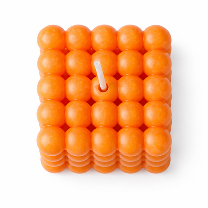 Candela Artigianale Bubble Cube in Cera di Soia – Profumata con Oli Essenziali