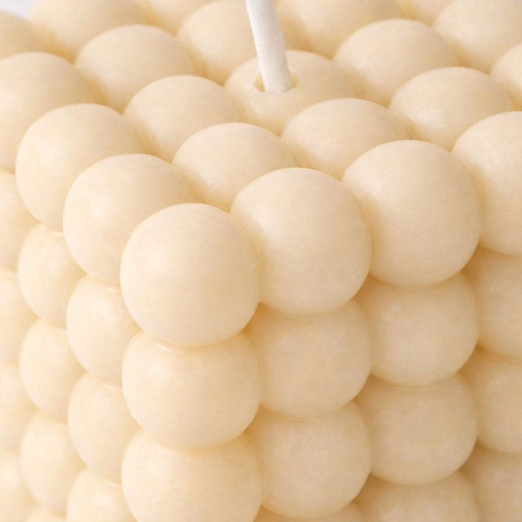 Candela Artigianale Bubble Cube in Cera di Soia – Profumata con Oli Essenziali