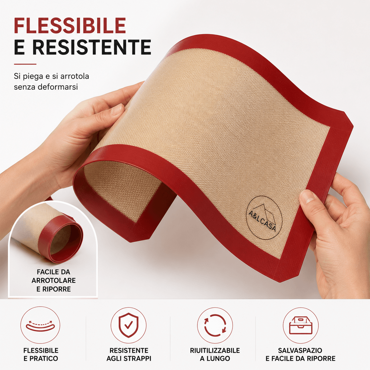 Set di 2 tappetini in silicone