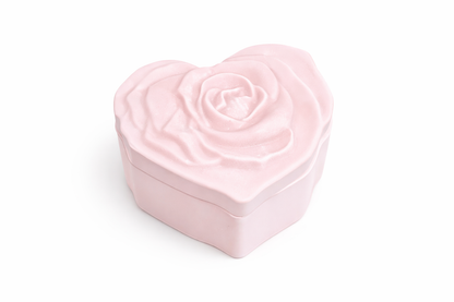 Porta-Oggetti Artigianale a Cuore con Coperchio in Acquaresin