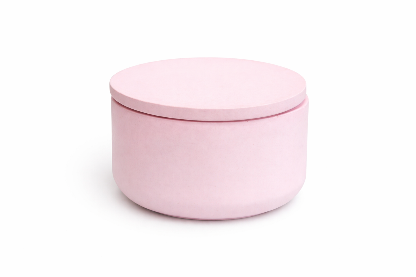 Porta-Oggetti Artigianale Rotondo con Coperchio in Acquaresin