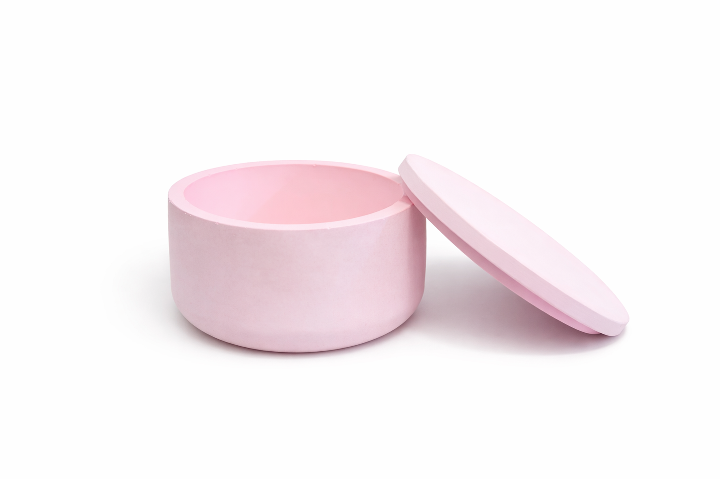 Porta-Oggetti Artigianale Rotondo con Coperchio in Acquaresin