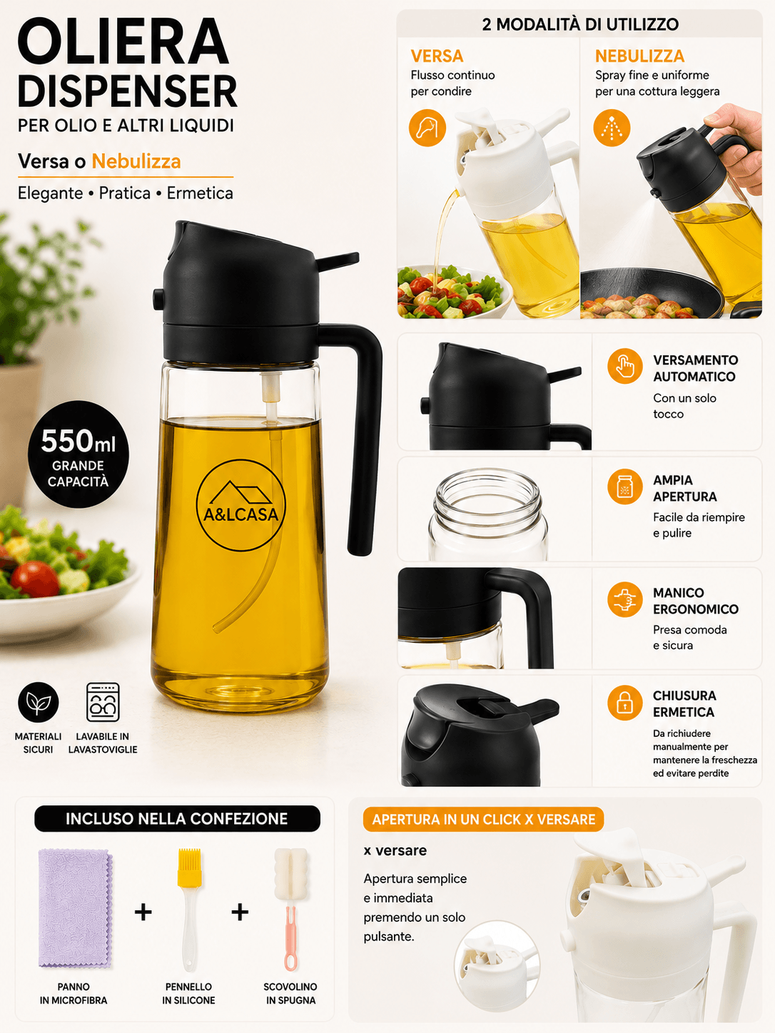 Oliera spray 2 in 1 – 470 ml