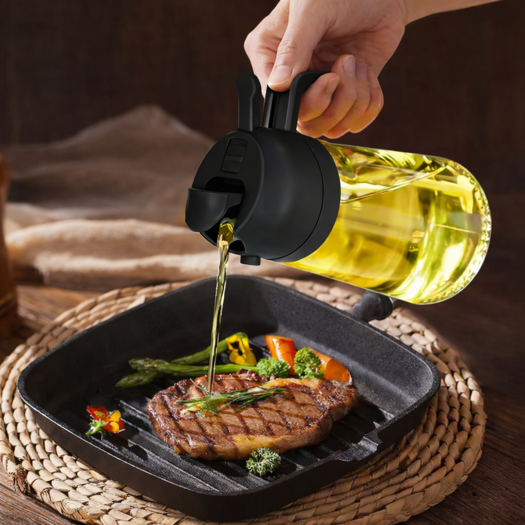 Oliera Spray 2 in 1 – 500 ml | Design pratico e antigoccia