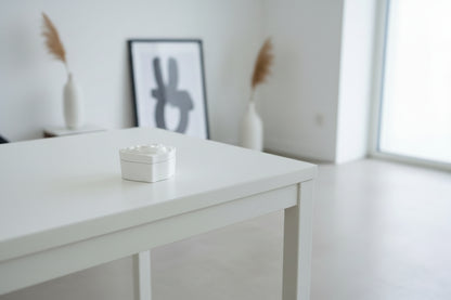 Porta-Oggetti Artigianale a Cuore con Coperchio in Acquaresin