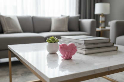 Cuore Decorativo Artigianale Sorretto da Mani – Complemento d’Arredo